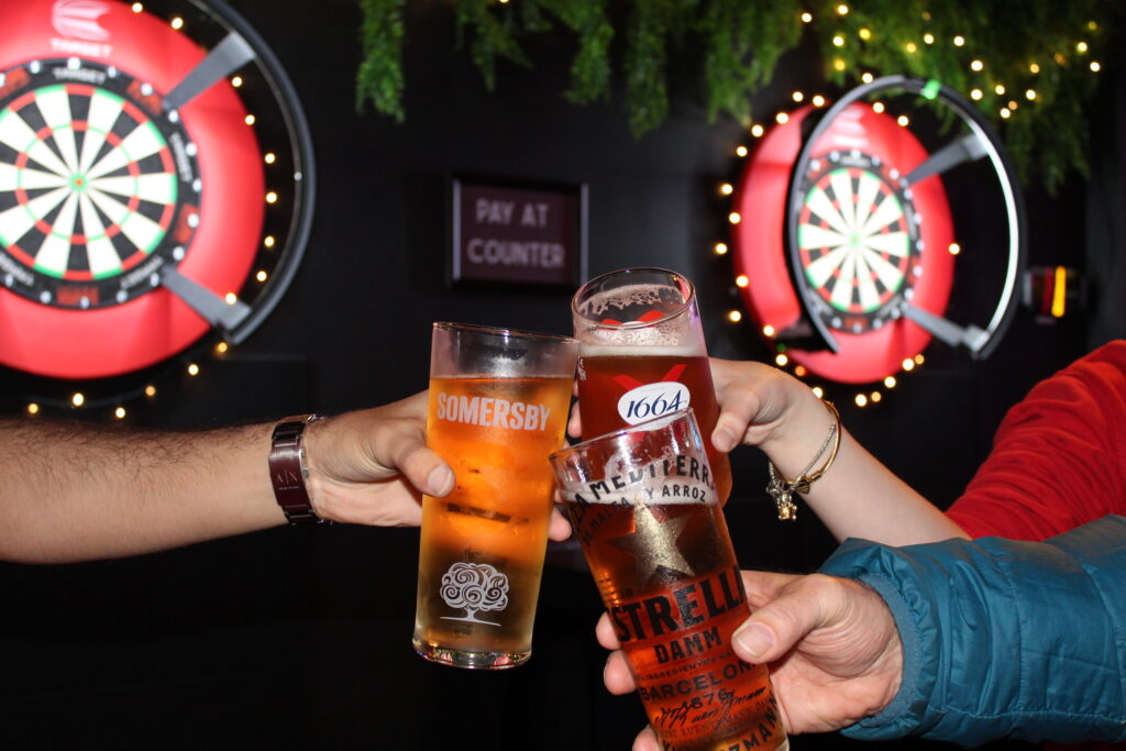 Digital Dart boards and three beers